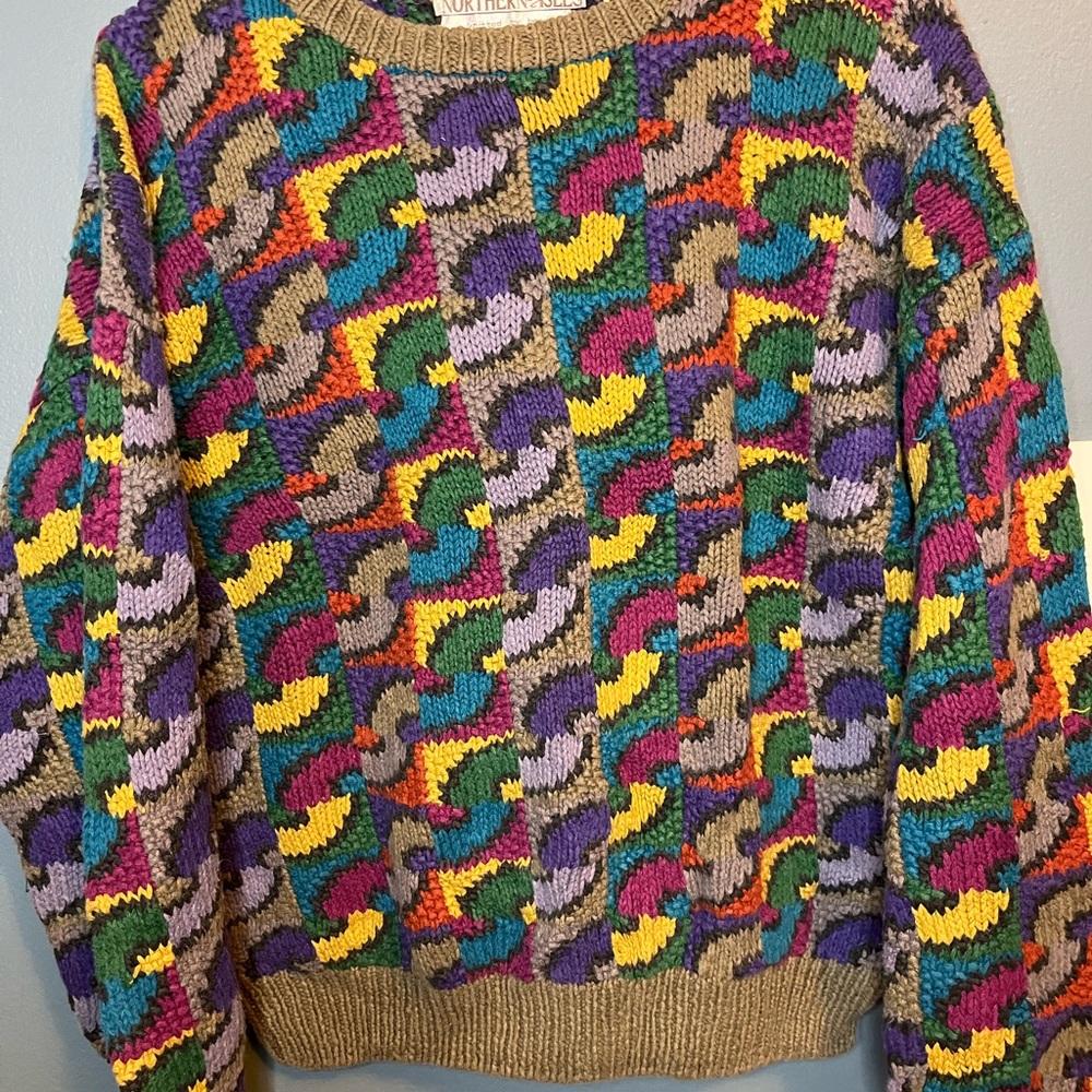 Northern lsles Hand Knit Sweater BEAUTIFUL Sz. Medium